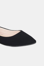 Load image into Gallery viewer, Black Pointy Toe Slip On Flat Loafers
