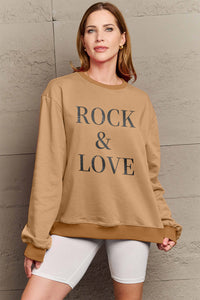 ROCK ＆ LOVE Sweatshirt | Graphic Round Neck Sweatshirt