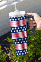 Load image into Gallery viewer, Bluing Stars and Stripes Print Handled Thermos Cup 40oz | Accessories/Tumblers
