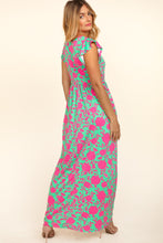 Load image into Gallery viewer, Maxi Dress | Ruffled Printed Cap Sleeves Dress
