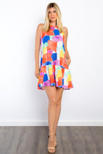 Load image into Gallery viewer, Mini Dress | Abstract Print Ruffle Hem Dress with Pockets
