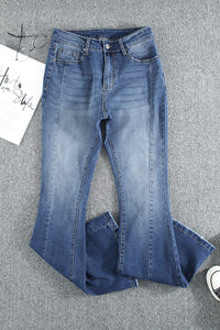 High Waist Flare Jeans with Pockets | Bottoms/Jeans