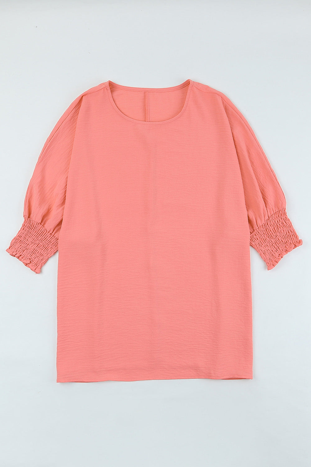 Pink Smocked Wrist Shift Top | Tops/Tops & Tees