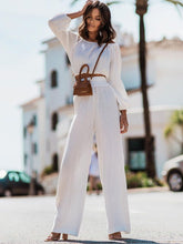 Load image into Gallery viewer, Top &amp; Pants Set | Off Shoulder Long Sleeve Pants Set
