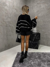 Load image into Gallery viewer, Black White Long Sleeve Sweater
