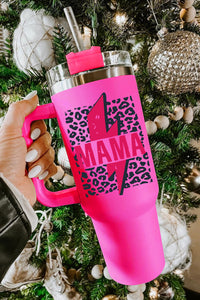 Rose Mama Lightning Leopard Print Straw Stainless Steel Insulate Cup 40oz | Accessories/Tumblers