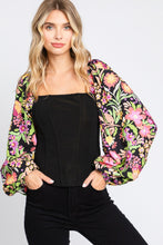 Load image into Gallery viewer, Womens Floral Blouse | ODDI Full Size Floral Balloon Sleeve Blouse | Tops/Blouses &amp; Shirts
