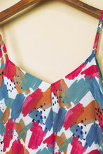 Load image into Gallery viewer, Maxi Dress | Multi-Color Abstract Print Spaghetti Straps
