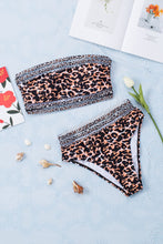 Load image into Gallery viewer, Leopard Print Bandeau Webbing High Waist Sexy Bikini Swimsuit | Swimwear/Bikinis
