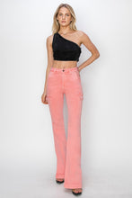 Load image into Gallery viewer, RISEN Pink Jeans | High Rise Side Slit Cargo Jeans
