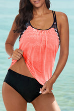 Load image into Gallery viewer, Pink Printed Lined Tankini Swimsuit | Swimwear/Tankinis
