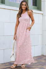 Load image into Gallery viewer, Pink Leopard Print Pocketed Sleeveless Maxi Dress | Dresses/Maxi Dresses
