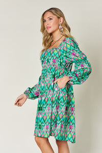 Womens Dress | Double Take Full Size Printed Long Sleeve Dress | Dresses/Floral Dresses