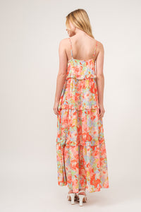 Cami Dress | Floral Ruffled Tiered Maxi Adjustable Strap