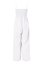 Load image into Gallery viewer, Womens Jumpsuit | Smocked Spaghetti Strap Wide Leg Jumpsuit | jumpsuit
