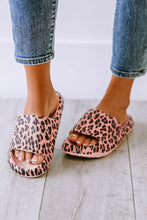 Load image into Gallery viewer, Pink Leopard Print Thick Sole Slip On Slippers | Shoes &amp; Bags/Slippers
