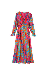 Multicolor Wild Lotus Ruffle Tiered Maxi Dress | Dresses/Maxi Dresses