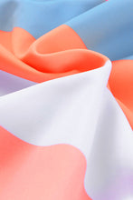 Load image into Gallery viewer, Orange Vertical Striped High Waist Bikini Swimsuit | Swimwear/High Waisted Swimsuit
