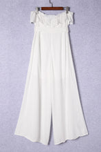 Load image into Gallery viewer, White Ruffled Bandeau Wide Leg Jumpsuit | Bottoms/Jumpsuits &amp; Rompers
