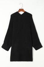 Load image into Gallery viewer, Sweater Cardigan | Black Oversized Fold Over Sleeve
