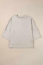 Load image into Gallery viewer, Gray Oversized Flowy Dropped Shoulder T-shirt
