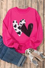 Load image into Gallery viewer, Graphic Sweatshirt | Strawberry Pink Double Heart Patch
