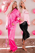 Load image into Gallery viewer, Rose 2pcs Leopard Satin Long Sleeve Pajamas Set | Loungewear &amp; Sleepwear/Loungewear
