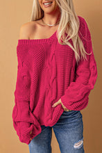 Load image into Gallery viewer, Cable Knit V-Neck Sweater
