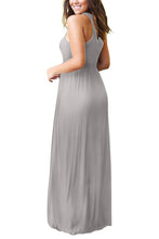 Load image into Gallery viewer, Maxi Dress | Full Size Grecian Neck Dress with Pockets
