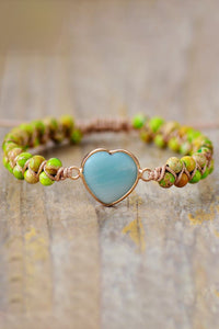 Handmade Heart Natural Stone Bracelet