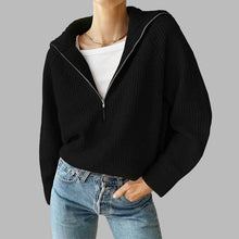 Load image into Gallery viewer, HaIf Zip Long Sleeve Knit Top
