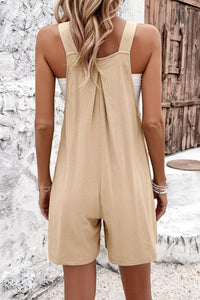 Summer Overalls | Square Neck Wide Strap Overalls