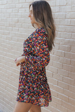 Load image into Gallery viewer, Wrapped V Neckline Long Sleeve Floral Dress
