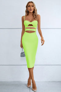 Cocktail Dress | Cutout Spaghetti Strap Bodycon Dress