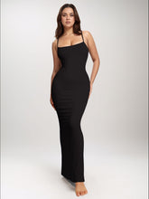 Load image into Gallery viewer, Black Maxi Dress | Shapewear Sleeveless
