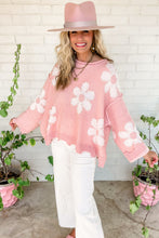 Load image into Gallery viewer, Multicolour Pearl Beaded Floral Drop Shoulder Sweater | Tops/Sweaters &amp; Cardigans
