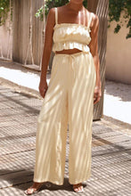 Load image into Gallery viewer, Wide Leg Pants Set | Ruffled Sleeveless Top and Pants
