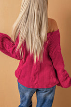 Load image into Gallery viewer, Cable Knit V-Neck Sweater
