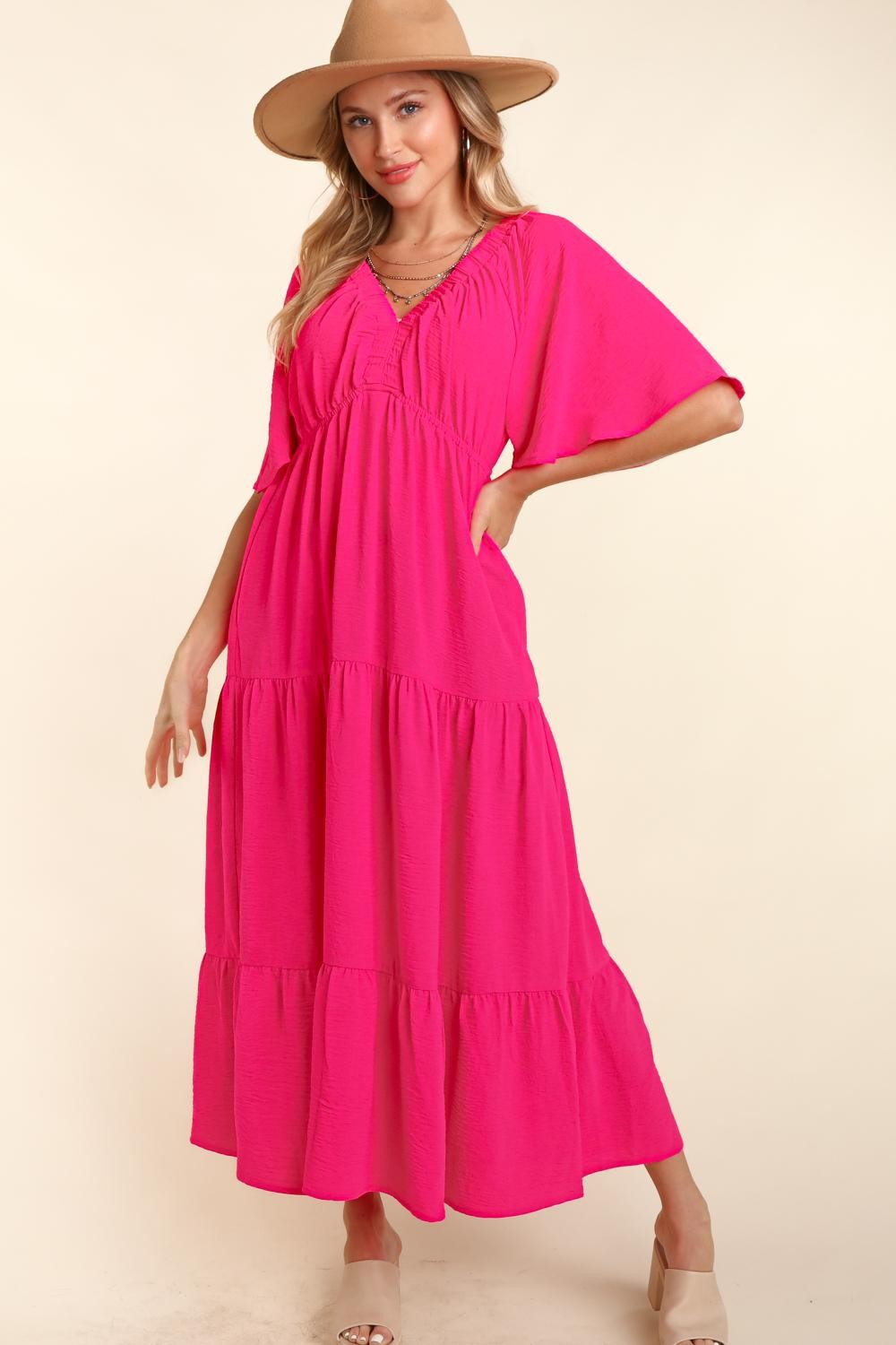 Haptics Tiered Babydoll Maxi Dress with Side Pocket | Dress