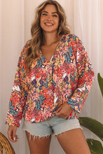 Load image into Gallery viewer, Multicolor Boho Floral Long Sleeve V-Neck Blouse | Tops/Blouses &amp; Shirts
