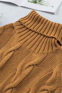 Cuddle Weather Cable Knit Handmade Turtleneck Sweater | Tops/Sweaters & Cardigans