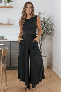 Black Open Back Wide Leg Jumpsuit | Bottoms/Jumpsuits & Rompers