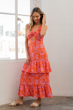 Load image into Gallery viewer, Maxi Sleeveless Dress | Full Size Floral Ruffled Dress
