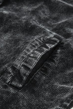 Load image into Gallery viewer, Oversized Shacket | Black Vintage Distressed Mineral Wash
