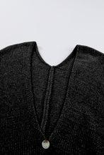 Load image into Gallery viewer, Black Buttons Front Pocketed Sweater Cardigan | Tops/Sweaters &amp; Cardigans
