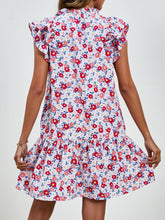 Load image into Gallery viewer, Womens Mini Dress | Tied Floral Cap Sleeve Mini Dress | Mini Dress
