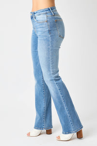 Judy Blue Full Size High Waist Straight Jeans | Blue Jeans
