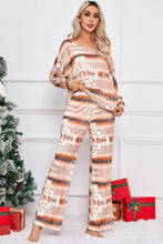 Load image into Gallery viewer, Lounge Outfit | Aztec Print Puff Sleeve Pullover and Pants
