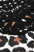 Load image into Gallery viewer, Leopard Print Lace Patchwork Spaghetti Strap Cami Top
