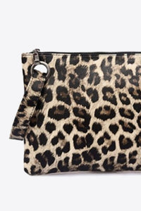 Leopard Print Eco Friendly Leather Wristlet